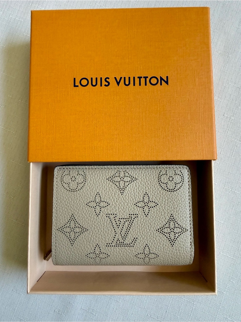 Louis Vuitton CLEA Perforated Mahina Leather Compact Wallet